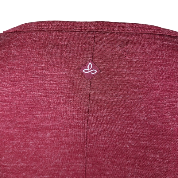 Prana Nadia burgundy faux wrap burnout a-line wool blend dress size Large - Picture 9 of 14